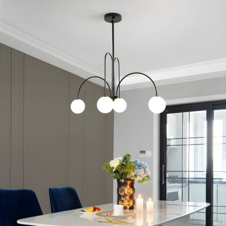 Torino Chandelier, 5*E27, μαύρο, μέταλλο