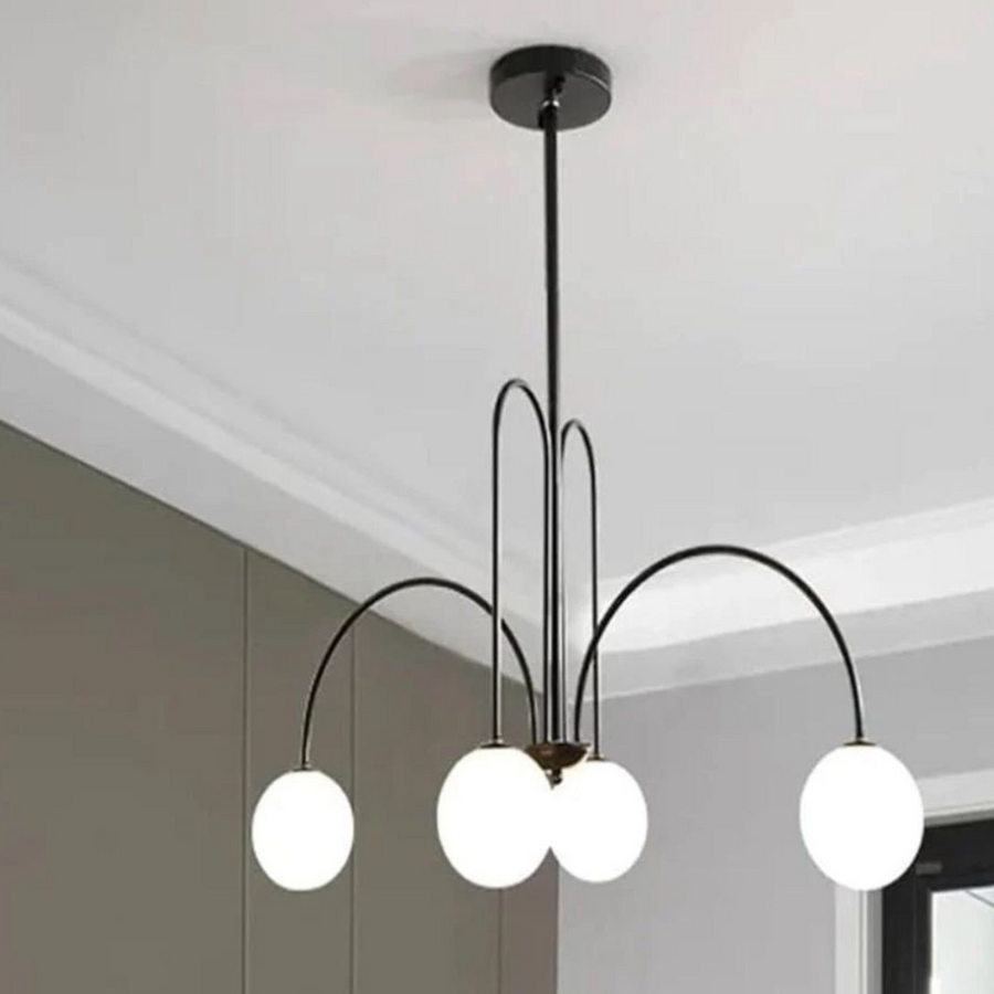 Torino Chandelier, 5*E27, μαύρο, μέταλλο