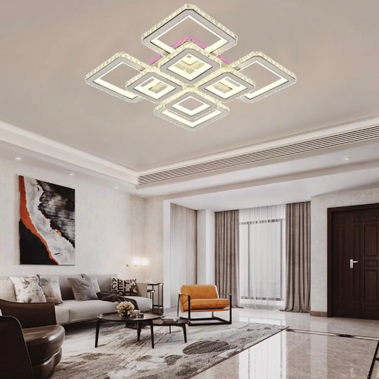 LED πολυέλαιος με τηλεχειριστήριο Leila, 362W, White, Daisy, RGB