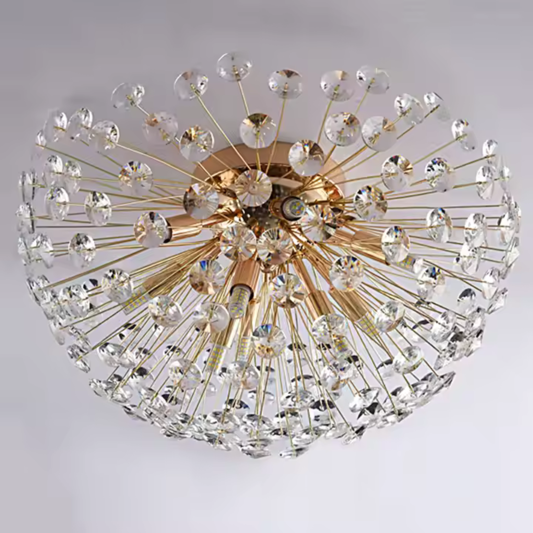 Crystal πολυέλαιος Minuet 4x G9, διάμετρος 35cm, γυαλιστερό χρυσό