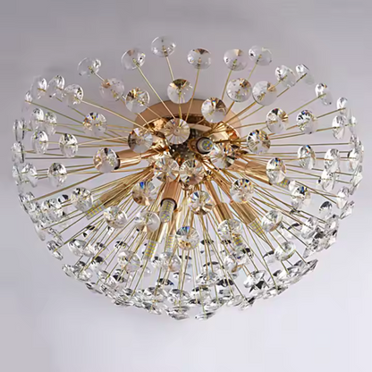 Crystal πολυέλαιος Minuet 4x G9, διάμετρος 35cm, γυαλιστερό χρυσό