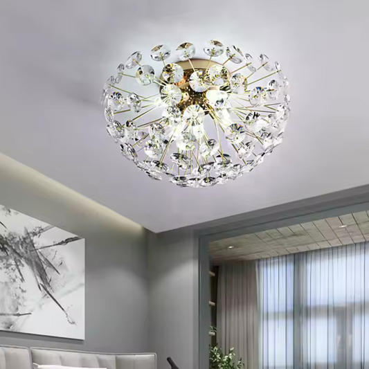 Crystal πολυέλαιος Minuet 4x G9, διάμετρος 35cm, γυαλιστερό χρυσό