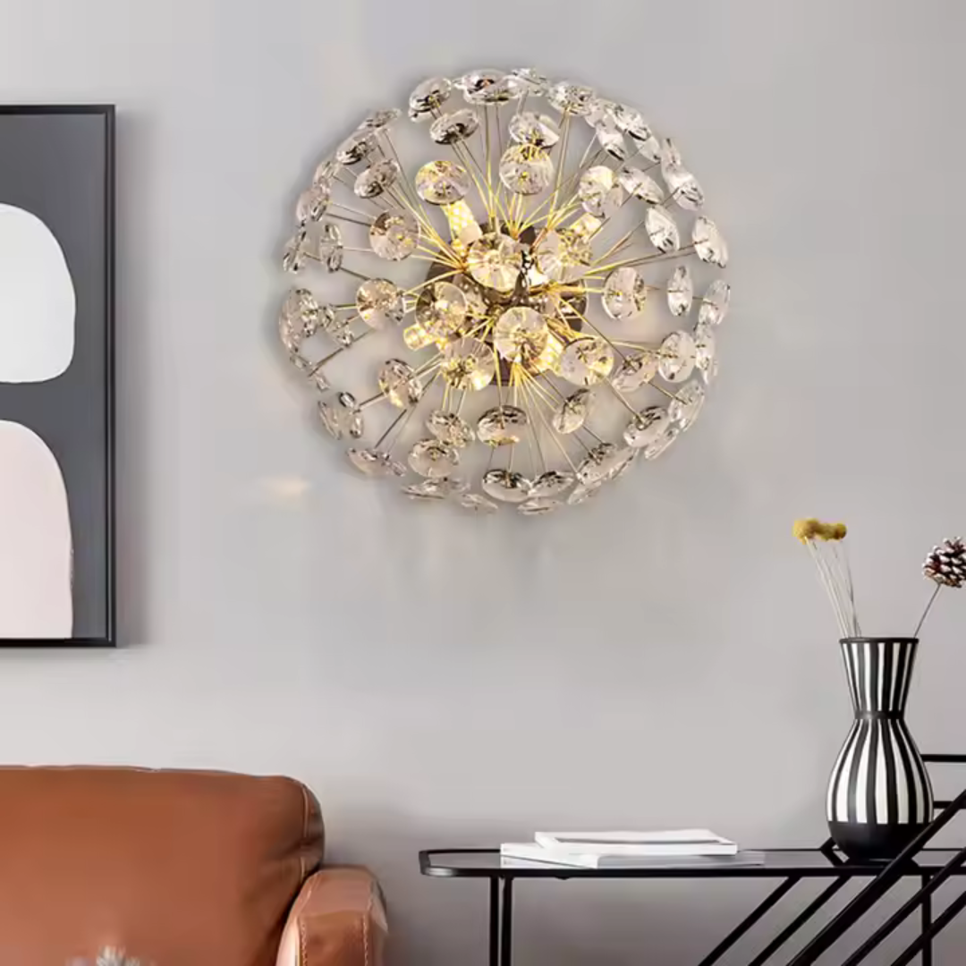 Crystal πολυέλαιος Minuet 4x G9, διάμετρος 35cm, γυαλιστερό χρυσό