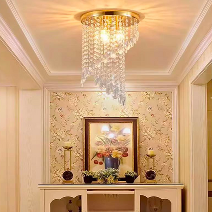 Crystal Ottavio Chandelier, διάμετρος 25cm, 2*E14, μέταλλο, χρυσός