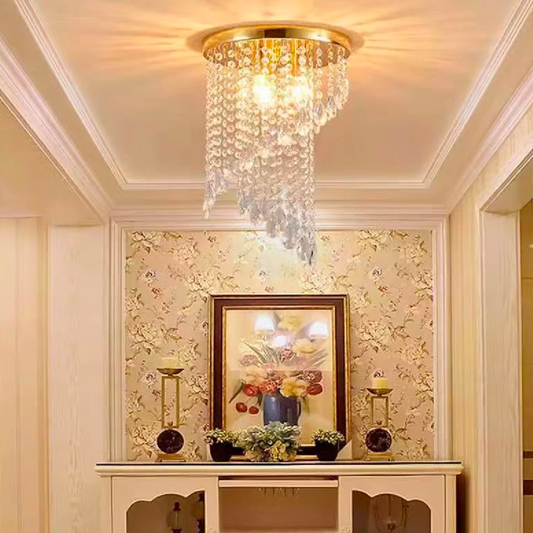 Crystal Ottavio Chandelier, διάμετρος 25cm, 2*E14, μέταλλο, χρυσός