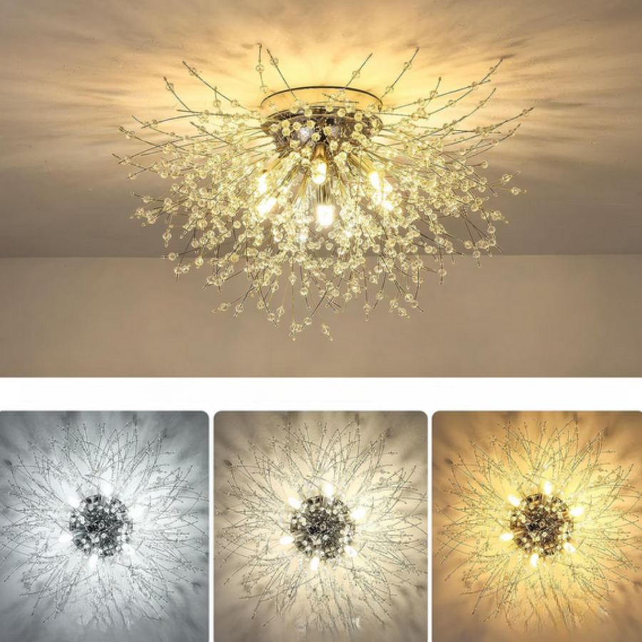 Crystal πολυέλαιος Rondo Vivace, 6x G9, 49cm, χρυσός