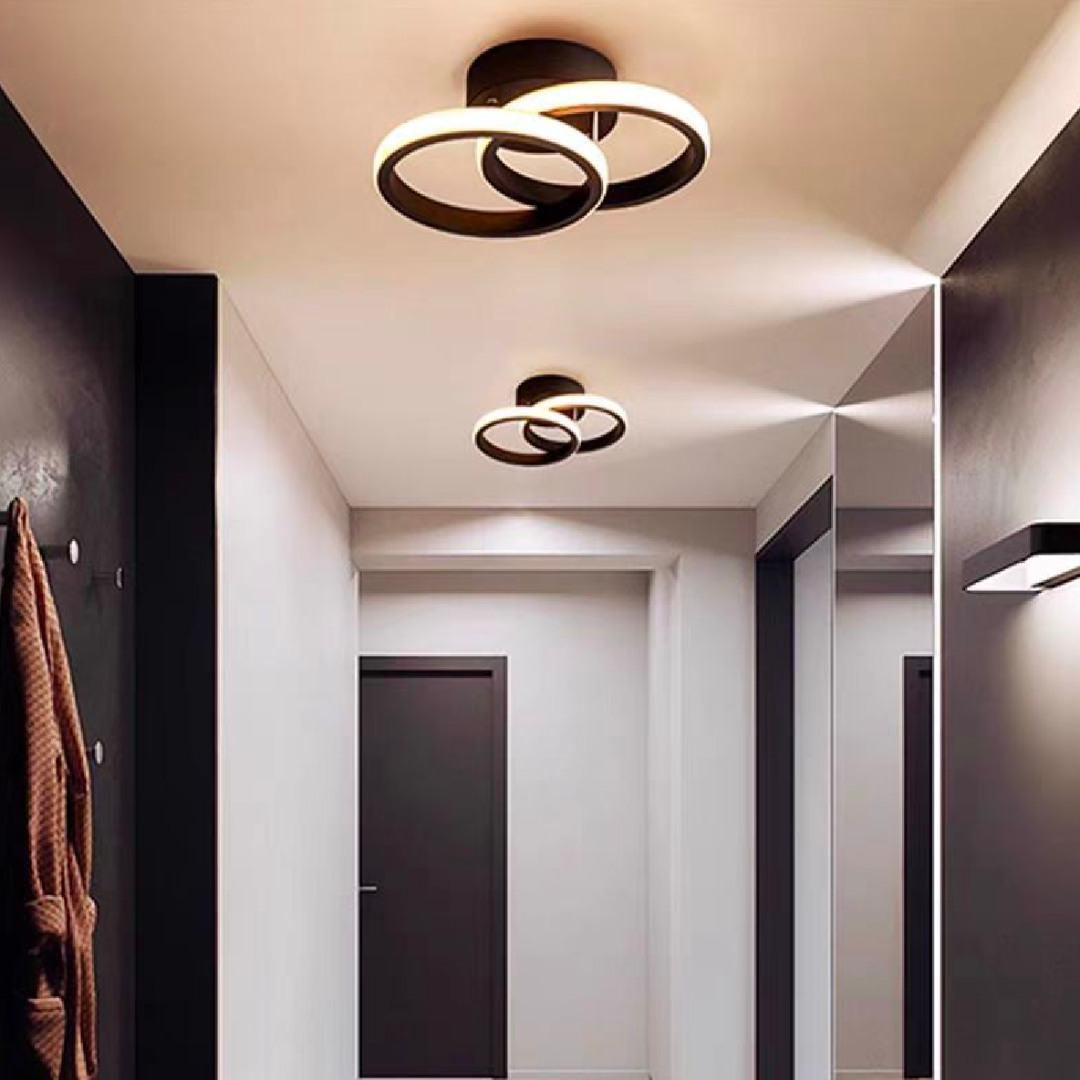 LED LED Elio Celio, 16W, 2 κύκλοι, κρύο/ζεστό/ουδέτερο φως, μαύρο