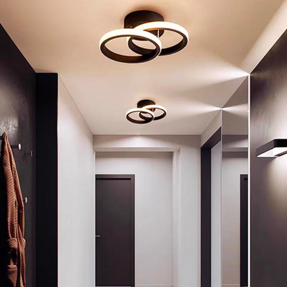 LED LED Elio Celio, 16W, 2 κύκλοι, κρύο/ζεστό/ουδέτερο φως, μαύρο