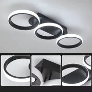 LED LED Elio Tscano, 24W, 3 κύκλοι, κρύο/ζεστό/ουδέτερο φως, μαύρο μαύρο