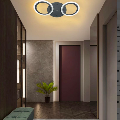 LED LED Mara, 19W, 2 κύκλοι, ουδέτερο φως, μαύρο