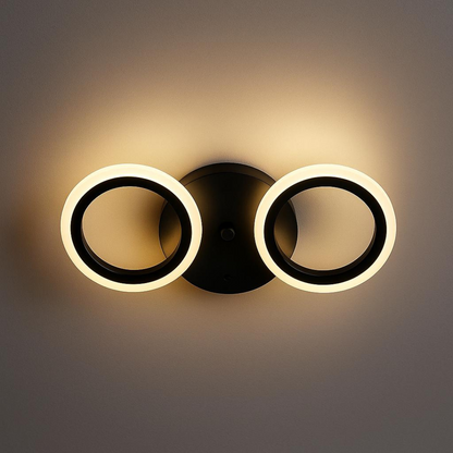 LED LED Mara, 19W, 2 κύκλοι, ουδέτερο φως, μαύρο