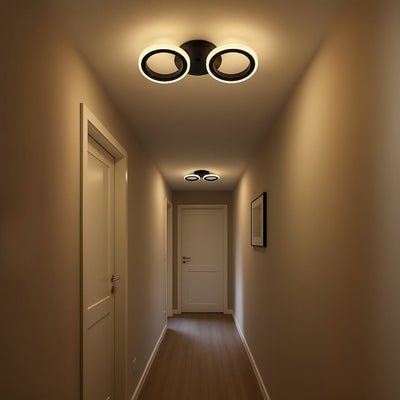 LED LED Mara, 19W, 2 κύκλοι, ουδέτερο φως, μαύρο