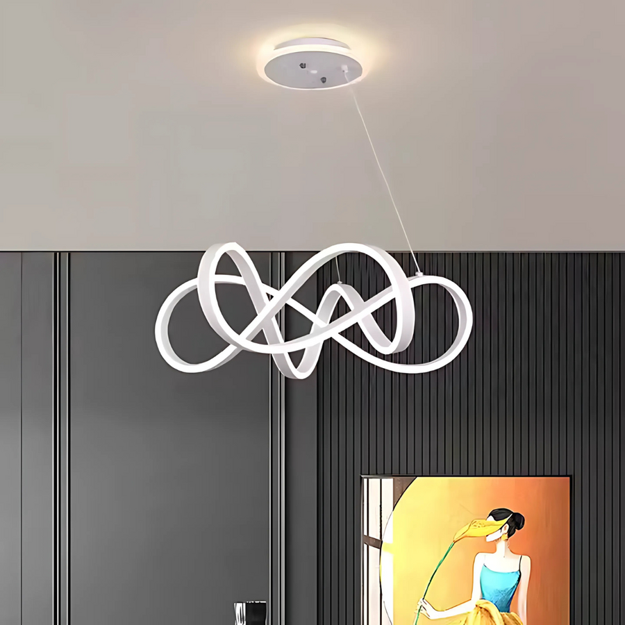 LED LUST ΑΝΤΙΜΕΤΩΠΙΣΗ με το άπειρο Halo, το τηλεχειριστήριο 138W, το ρυθμιζόμενο ύψος, το κρύο/ζεστό/ουδέτερο φως, Daisy, White