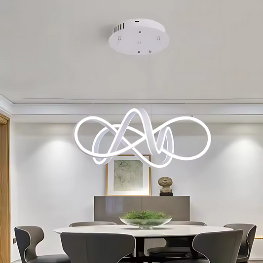 LED LUST ΑΝΤΙΜΕΤΩΠΙΣΗ με το άπειρο Halo, το τηλεχειριστήριο 138W, το ρυθμιζόμενο ύψος, το κρύο/ζεστό/ουδέτερο φως, Daisy, White