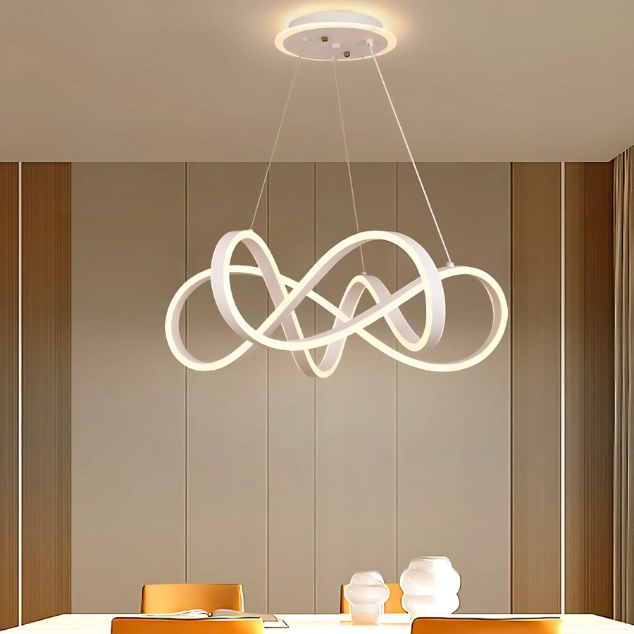 LED LUST ΑΝΤΙΜΕΤΩΠΙΣΗ με το άπειρο Halo, το τηλεχειριστήριο 138W, το ρυθμιζόμενο ύψος, το κρύο/ζεστό/ουδέτερο φως, Daisy, White
