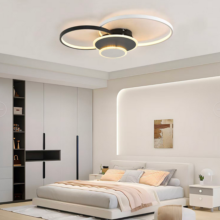 LED LED Libra Lust με τηλεχειριστήριο, 120W, λευκό με μαύρο, ακρυλικό, μαργαρίτα