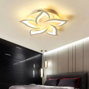 LED πολυέλαιος με τηλεχειριστήριο Lotus, 55W, 5 πέταλα, κρύο/ζεστό/ουδέτερο φως, ασταθές, λευκό