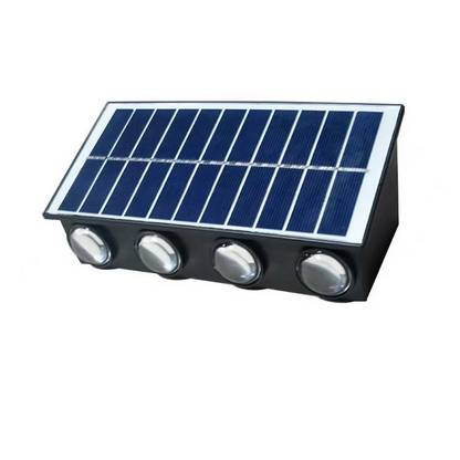 Aplica LED Exterior Solaris, 8 Surse de lumina, Lumina Calda, Negru