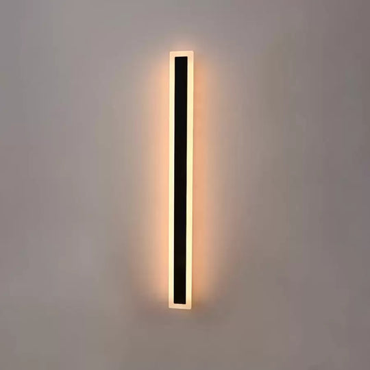 Mack Outdoor LED Wall Light, Μήκος 90cm, 10W, IP65, Metal, Linear, Black Outdoor Wall Lights Προεπιλεγμένος τίτλος Alessandro Design