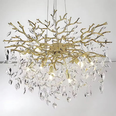 Crystal πολυέλαιος Waltz Rhapsody, 5x G9, χρυσό, 45cm, ρυθμιζόμενο ύψος