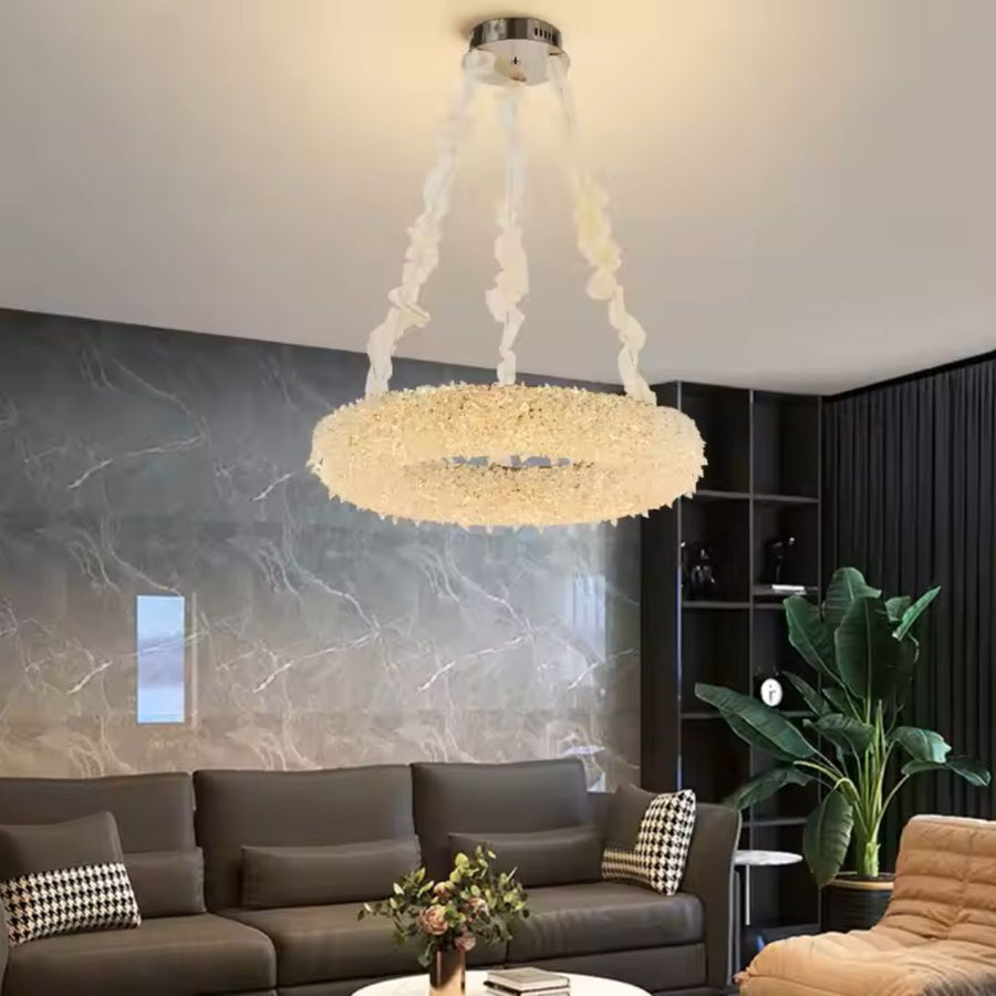Candelabru Cristal HOHENZOLLERN Magno, 33W, Lumina Calda/Rece/Neutra, Diametru 66cm, Auriu, Inaltime Reglabila