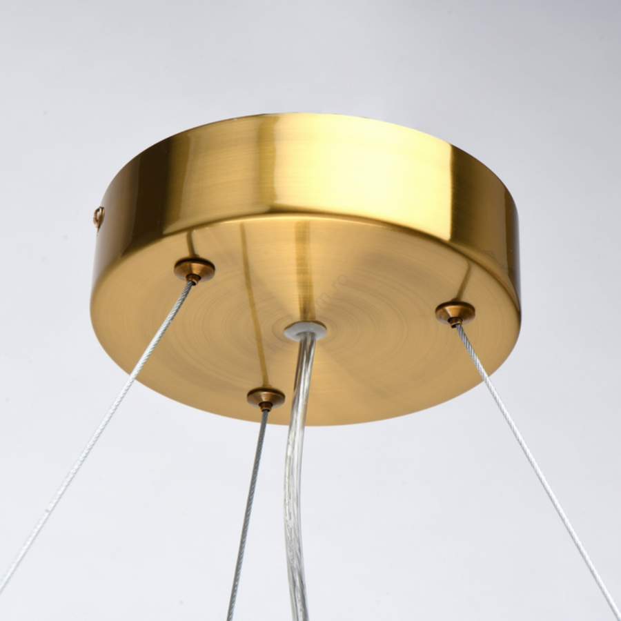 Candelabru Cristal ALHAMBRA Magno, LED, 110W, Diametru 60cm, Lumina Calda/Rece/Neutra, Dimabil, Inalțime Reglabila, Auriu
