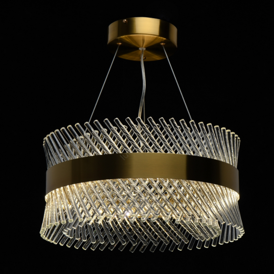 Candelabru Cristal ALHAMBRA Magno, LED, 110W, Diametru 60cm, Lumina Calda/Rece/Neutra, Dimabil, Inalțime Reglabila, Auriu
