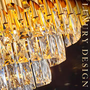 Crystal πολυέλαιο Versailles Eleganza 8x E14, διάμετρος 49cm, χρυσός, ρυθμιζόμενο ύψος