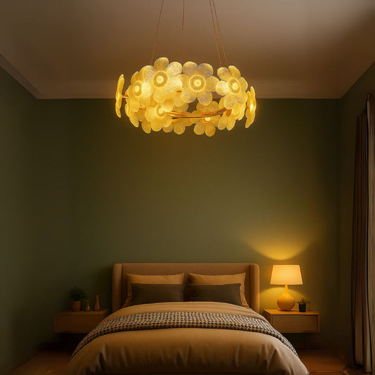 Crystal Chandelier Cadenza Allegro, 10x E14, Διάμετρος 48cm, Ρυθμιζόμενο ύψος, Χρυσός