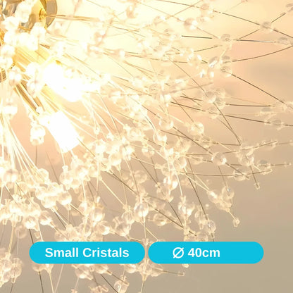 Crystal πολυέλαιος Rondo Vivace, 5x G9, 38cm, χρυσός