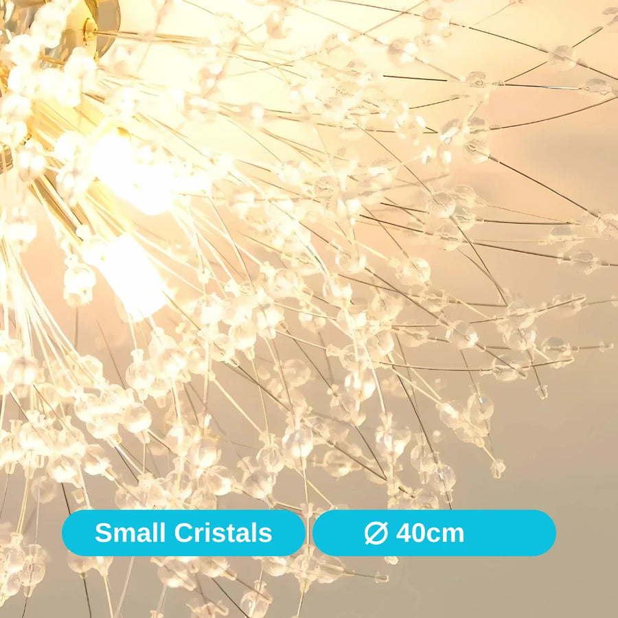 Crystal πολυέλαιος Rondo Vivace, 5x G9, 38cm, χρυσός