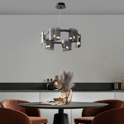 Πολυέλαιος Crystal Mathew 6x E14 Black