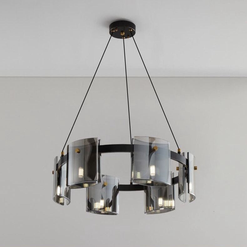 Πολυέλαιος Crystal Mathew 6x E14 Black