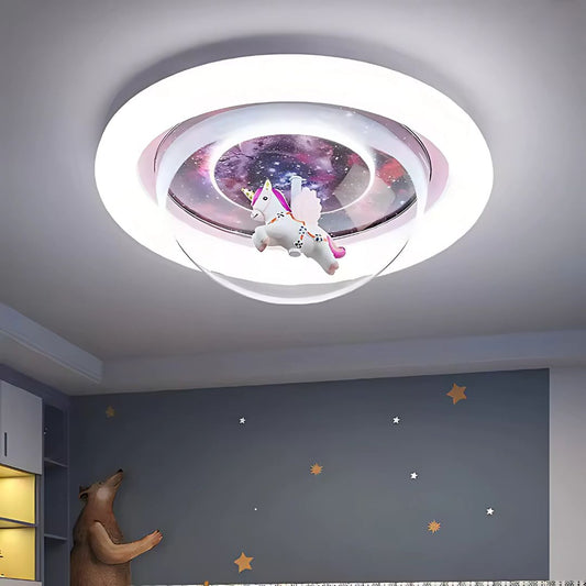 Πολυέλαιος LED UNICORN, 104W, Κρύο/Ζεστό/Ουδέτερο φως, Ροζ