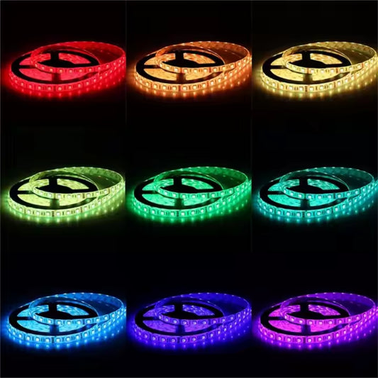 LED Strip Kit 5050 5m με τηλεχειριστήριο, RGB, 10W/m, 5m, IP44