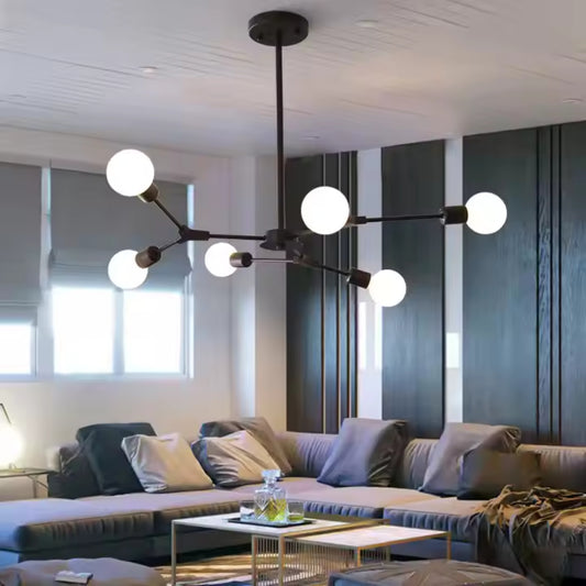 Το Architek Octa, 6x E27, Black, Metal