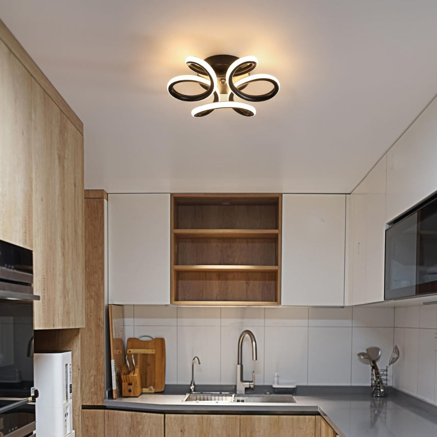 LED LED Helix, 44W, κυματιστό, κρύο/ζεστό/ουδέτερο φως, μαύρο