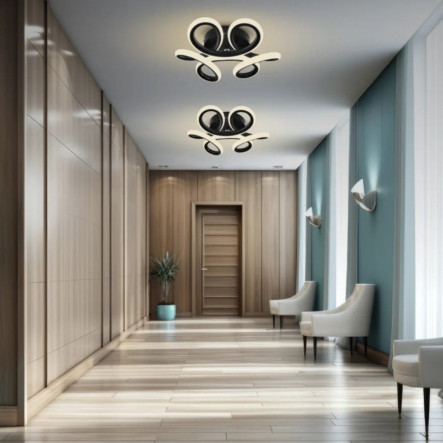 LED LED Helix, 44W, κυματιστό, κρύο/ζεστό/ουδέτερο φως, μαύρο