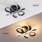 LED LED Helix, 44W, κυματιστό, κρύο/ζεστό/ουδέτερο φως, μαύρο
