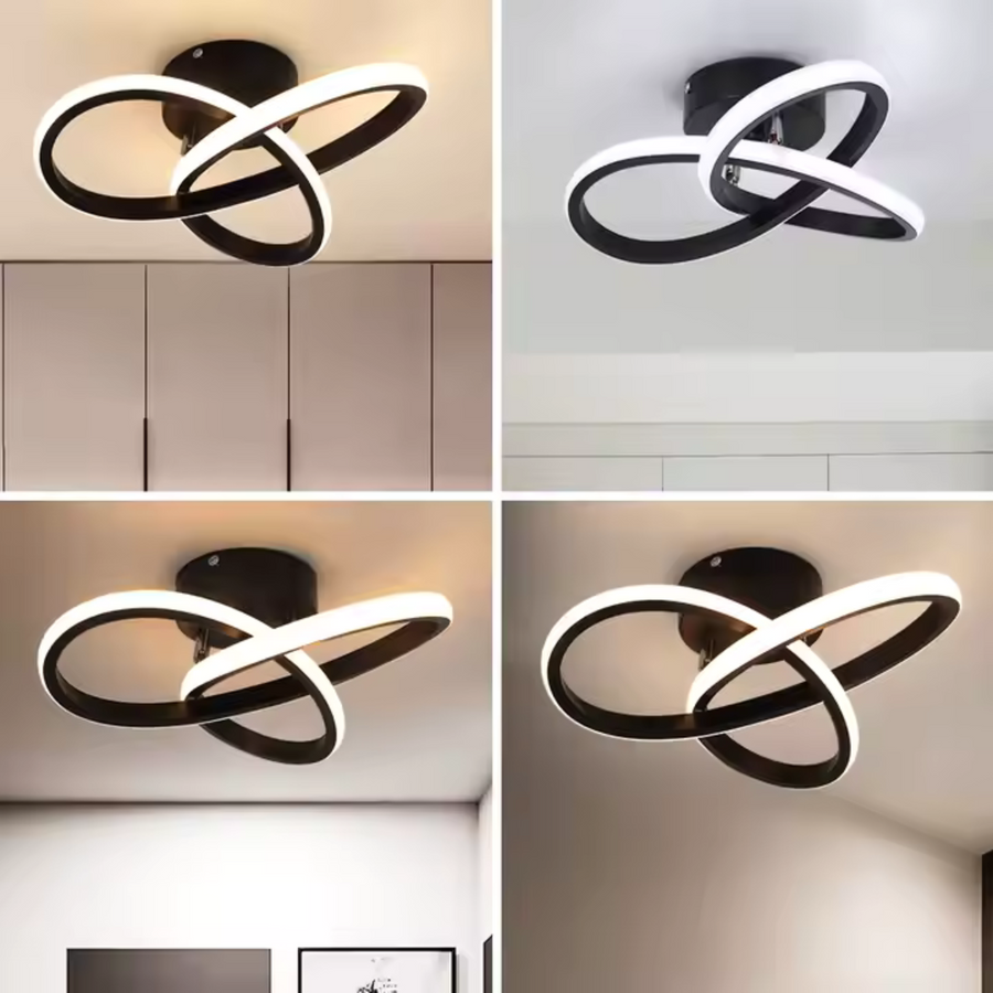 LED LED Vertex Infinitum, 42W, 2 κύκλοι, κρύο/ζεστό/ουδέτερο φως, μαύρο