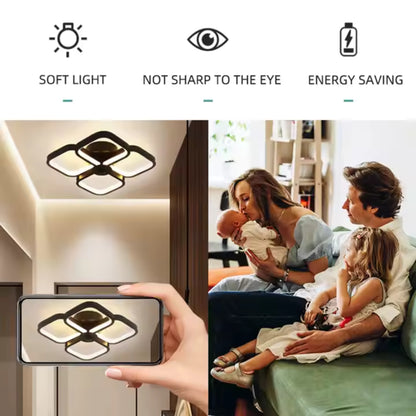 LED LED Vertex Tesser, 36W, κρύο/ζεστό/ουδέτερο φως, μαύρο