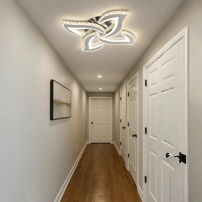 LED LED Lud Alejandro με τηλεχειριστήριο, δέσμη, χρώμιο, κρυστάλλους, 3000K/4000K/6000K