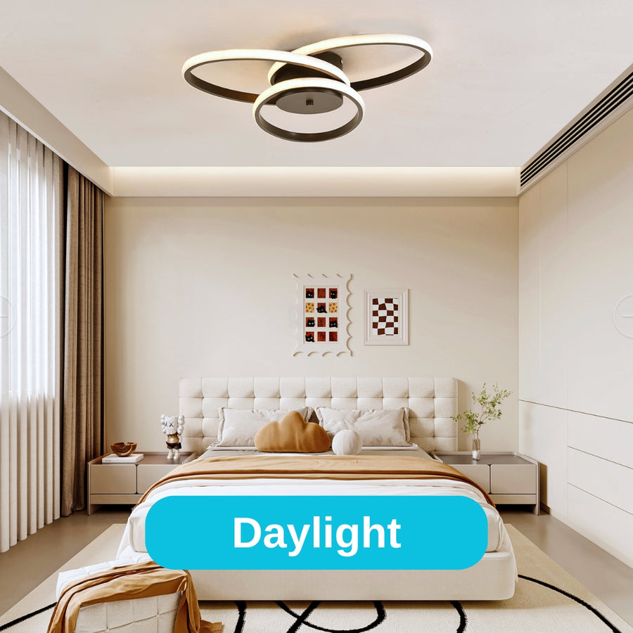 LED πολυέλαιος με τηλεχειριστήριο Ecaterina 59W, πλεγμένο κρύο/ζεστό/μαύρο ουδέτερο μαύρο