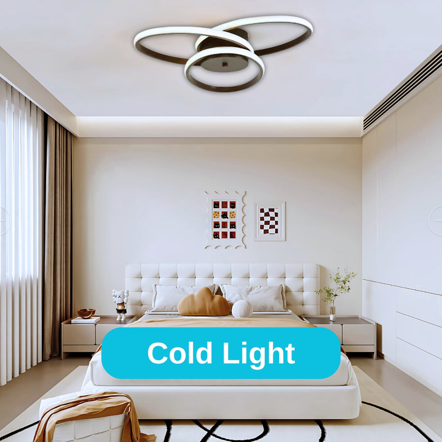 LED πολυέλαιος με τηλεχειριστήριο Ecaterina 59W, πλεγμένο κρύο/ζεστό/μαύρο ουδέτερο μαύρο