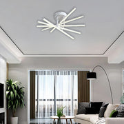 Lustra LED cu Telecomanda GIO, 90W, 5 Elemente, Lumina Rece/Clada/Neutra, Dimabila, Alb