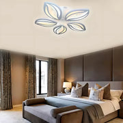 LED πολυέλαιος με τηλεχειριστήριο ορχιδέα, 65W, 5 πέταλα, κρύο/ζεστό/ουδέτερο φως, ασταθές, λευκό