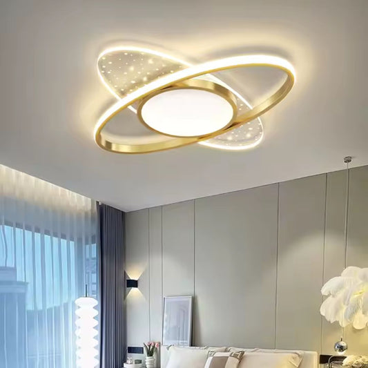 LED Lust με τηλεχειριστήριο Vario Astratto, 110W, Oval, Cold/Hot/Neutral Light, Ustable, Golden