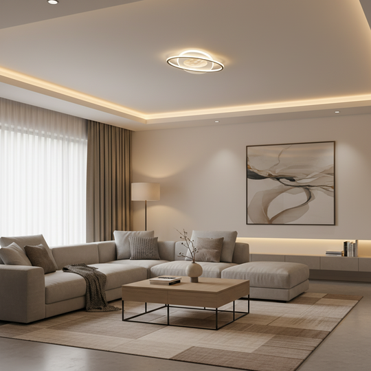Πολυέλαιος LED με τηλεχειριστήριο VOLTA 96W, Οβάλ, Κρύο/Ζεστό/Ουδέτερο φως, Ρυθμιζόμενο, Μαύροι πολυέλαιοι LED με τηλεχειριστήριο Προεπιλεγμένος τίτλος Alessandro Design