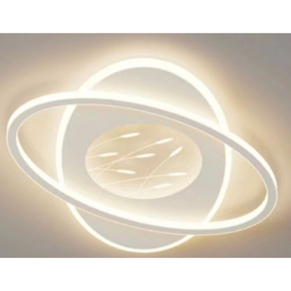 Πολυέλαιος LED με τηλεχειριστήριο VOLTA 125W, Οβάλ, Κρύο/Ζεστό/Ουδέτερο φως, Ρυθμιζόμενο, Λευκό