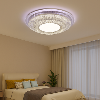 LED πολυέλαιος με τηλεχειριστήριο Miralux Krysola, 96W, Cold/Hot/RGB Light, Black, Black